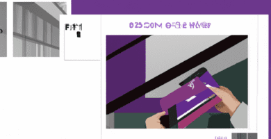 una ilustracion vectorial sobre como agregar funciones de transferencia de archivos a tu tarjeta de visita digital en wordpress en escala de lilas y colores tecnologicos pero predominando siempre el