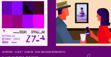 una ilustracion vectorial sobre como agregar funciones de video a tu tarjeta de visita digital en wordpress en escala de lilas y colores tecnologicos pero predominando siempre el color hexadecimal b