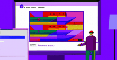 una ilustracion vectorial sobre como agregar un sistema de busqueda en tu sitio web de listas de reproduccion de videos en video gallery en escala de lilas y colores tecnologicos pero predominando si