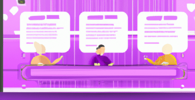 una ilustracion vectorial sobre como agregar un sistema de chat en vivo en tu sitio web de reserva de citas en bookly en escala de lilas y colores tecnologicos pero predominando siempre el color hexa