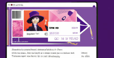 una ilustracion vectorial sobre como agregar un sistema de correo electronico en tu sitio web de crowdfunding en wp crowdfunding en escala de lilas y colores tecnologicos pero predominando siempre el