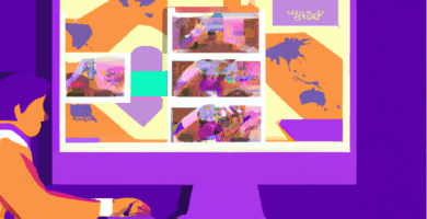 una ilustracion vectorial sobre como agregar un sistema de importacion de feeds en tu sitio web de directorios en geodirectory en escala de lilas y colores tecnologicos pero predominando siempre el c