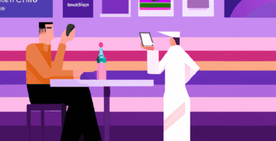 una ilustracion vectorial sobre como agregar un sistema de integracion con apple pay en tu sitio web de reservas de restaurantes en restaurant reservations en escala de lilas y colores tecnologicos p