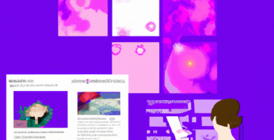 una ilustracion vectorial sobre como agregar un sistema de integracion con redes sociales en tu sitio web de portafolio en wp portfolio en escala de lilas y colores tecnologicos pero predominando sie