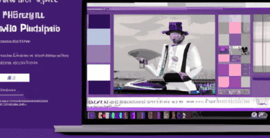 una ilustracion vectorial sobre como agregar un sistema de navegacion en tu sitio web de portafolio en wp portfolio en escala de lilas y colores tecnologicos pero predominando siempre el color hexade