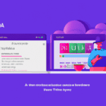 una ilustracion vectorial sobre como agregar un sistema de notificaciones en tu sitio web de eventos en event espresso en escala de lilas y colores tecnologicos pero predominando siempre el color hex