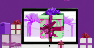 una ilustracion vectorial sobre como agregar un sistema de regalos en la red de multisite en escala de lilas y colores tecnologicos pero predominando siempre el color hexadecimal b78af2 con mas del