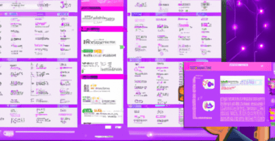 una ilustracion vectorial sobre como agregar un systema de integracion con zapier en tu sitio web de listas de reproduccion de videos en video gallery en escala de lilas y colores tecnologicos pero p