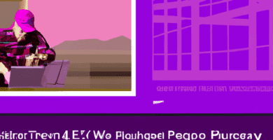 una ilustracion vectorial sobre como agregar un video de fondo en wordpress en escala de lilas y colores tecnologicos pero predominando siempre el color hexadecimal b78af2 con mas del 40 de la image