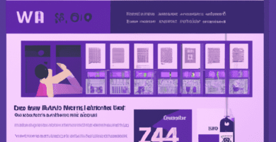 una ilustracion vectorial sobre como agregar un widget de publicaciones recientes en wordpress en escala de lilas y colores tecnologicos pero predominando siempre el color hexadecimal b78af2 con mas