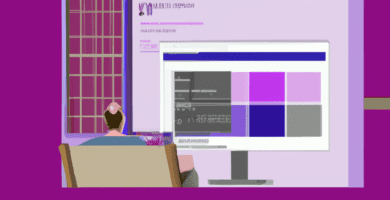 una ilustracion vectorial sobre como agregar y administrar sitios web de listas de reproduccion de videos en wordpress en escala de lilas y colores tecnologicos pero predominando siempre el color hex