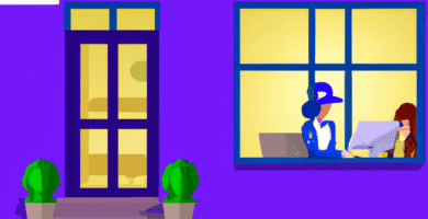 una ilustracion vectorial sobre como crear una estrategia de atencion al cliente con tu chat en vivo en wordpress en escala de lilas y colores tecnologicos pero predominando siempre el color hexadeci