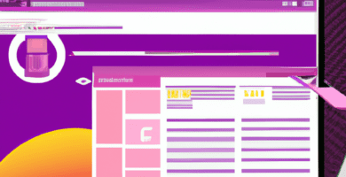 una ilustracion vectorial sobre como personalizar la apariencia de tu sitio web de noticias en newspress en escala de lilas y colores tecnologicos pero predominando siempre el color hexadecimal b78a 2