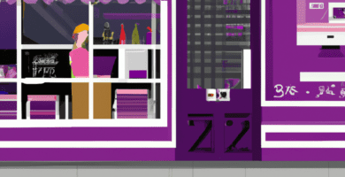 una ilustracion vectorial sobre como personalizar la apariencia de tu tienda en linea en wordpress en escala de lilas y colores tecnologicos pero predominando siempre el color hexadecimal b78af2 con