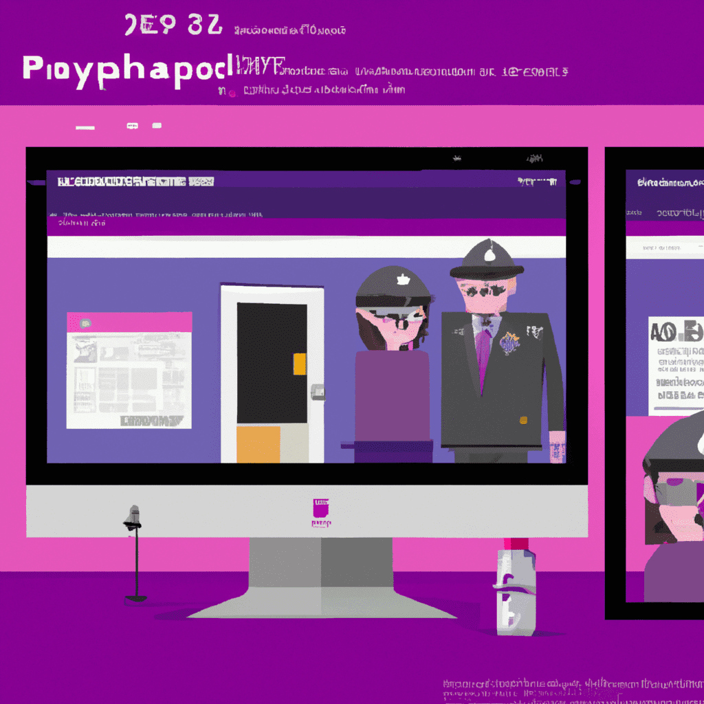 una ilustracion vectorial sobre como personalizar la pagina de politica de privacidad en wordpress en escala de lilas y colores tecnologicos pero predominando siempre el color hexadecimal b78af2 con