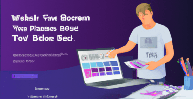 una ilustracion vectorial sobre como personalizar la pagina de servicios en wordpress en escala de lilas y colores tecnologicos pero predominando siempre el color hexadecimal b78af2 con mas del 40 d
