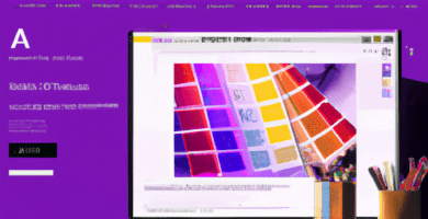 una ilustracion vectorial sobre creacion de paginas web en escala de lilas y colores tecnologicos pero predominando siempre el color hexadecimal b78af2 con mas del 40 de la imagen by edward hopper 5