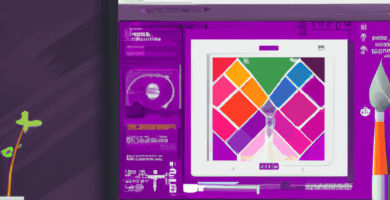 una ilustracion vectorial sobre las mejores herramientas para wordpress en escala de lilas y colores tecnologicos pero predominando siempre el color hexadecimal b78af2 con mas del 40 de la imagen b 2