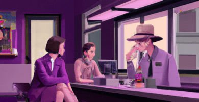 una ilustracion vectorial sobre manejo de comentarios en escala de lilas y colores tecnologicos pero predominando siempre el color hexadecimal b78af2 con mas del 40 de la imagen by edward hopper i 1