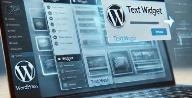 Cómo agregar un widget de texto en WordPress wordprezz